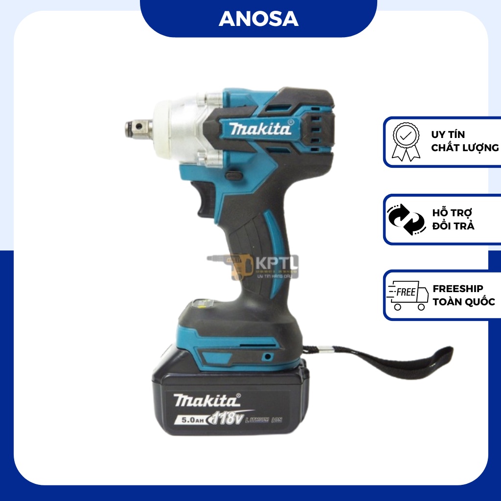 Máy siết bulong Makita 199v không chổi than, máy bắn bulong Makita