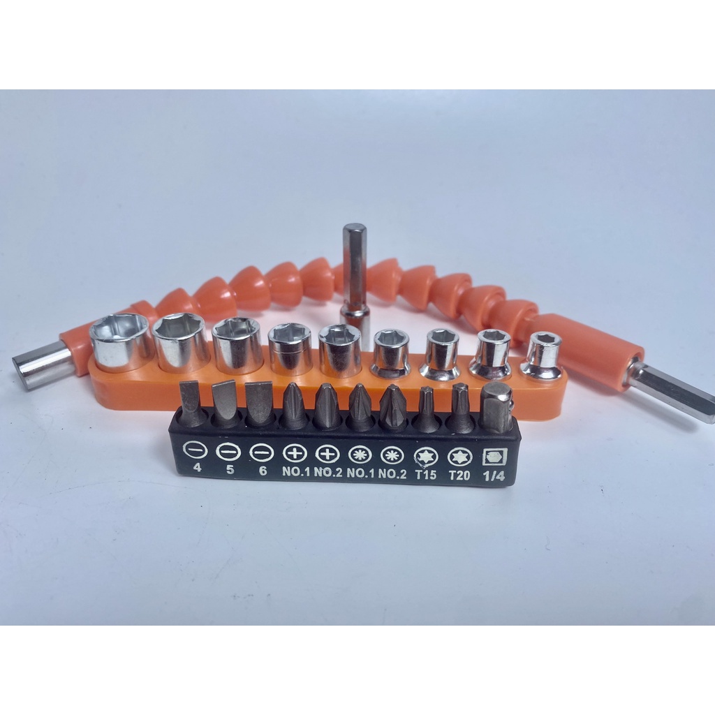 Bộ phụ kiện đa năng dành cho máy siết bulong, máy khoan pin - 31 chi tiết