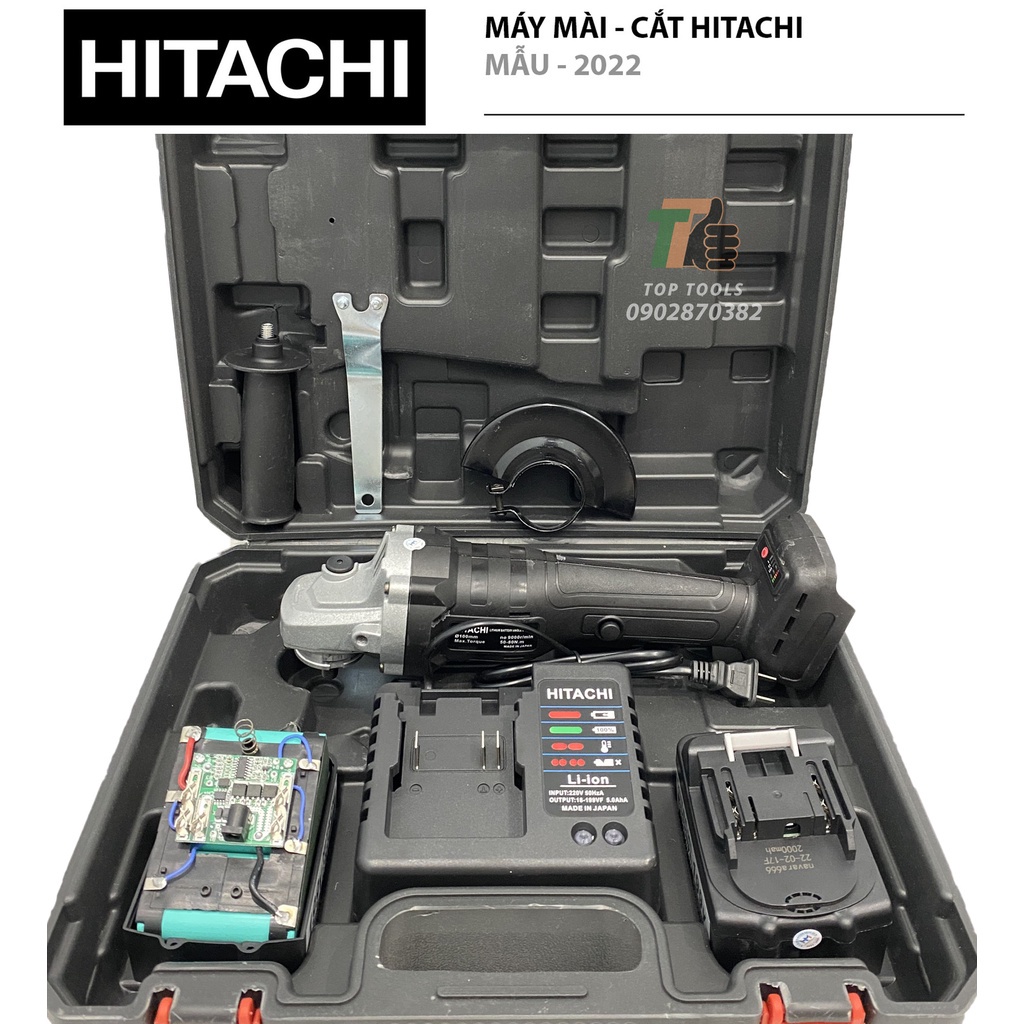 Máy mài pin, máy cắt pin Hitachi 199v động cơ không chổi than