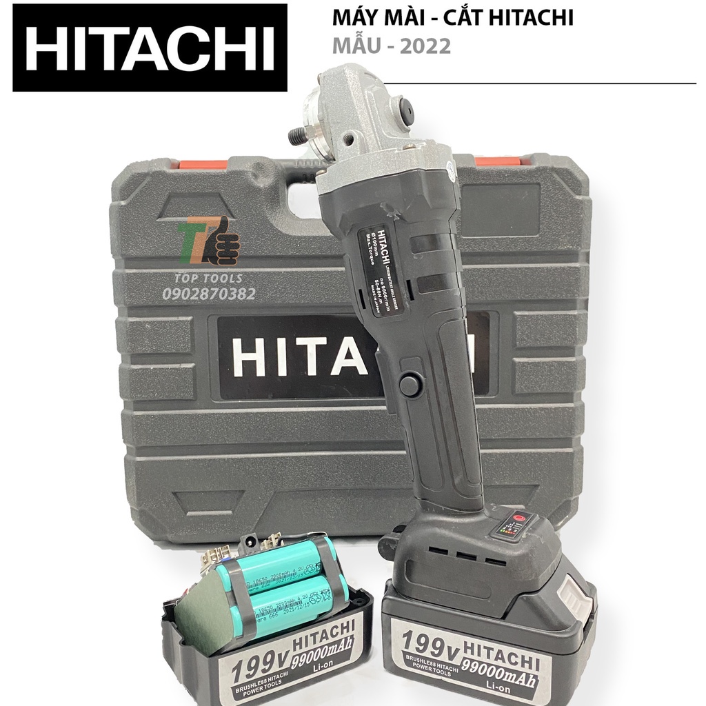 Máy mài pin, máy cắt pin Hitachi 199v động cơ không chổi than