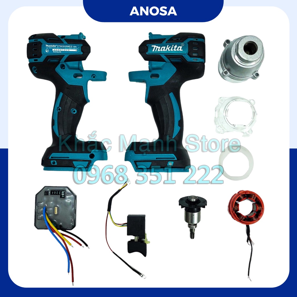 Phụ kiện sửa chữa máy siết bulong Makita (Rotor, cò, vỏ, Nhông, ...) Hàng Đều Có Sẵn