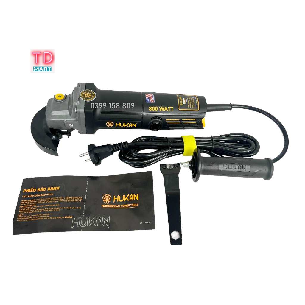 [Chính Hãng] Máy cắt, mài góc HUKAN HK-K14 công suất 800W, lõi đồng