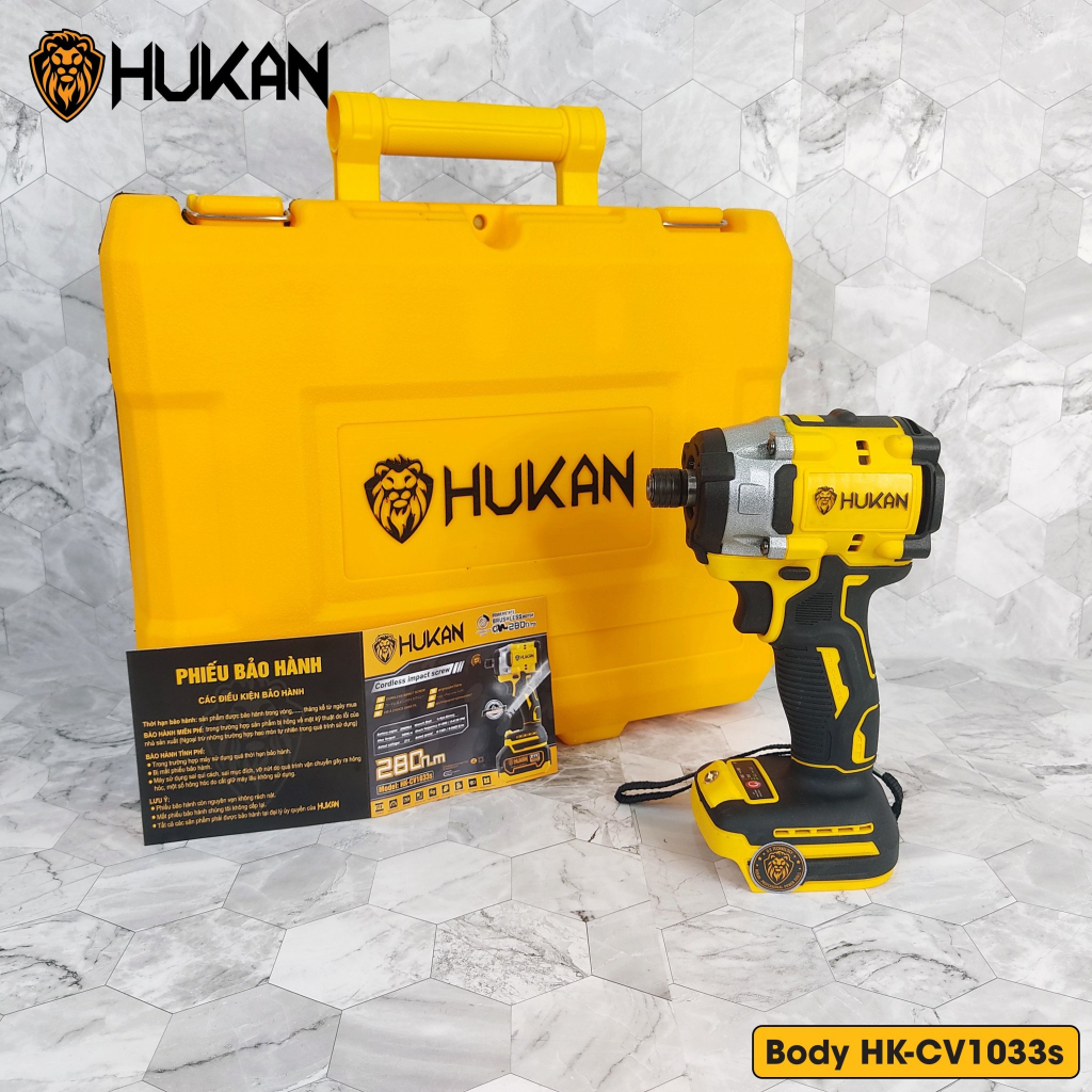 Thân Máy Chuyên Vít HUKAN HK-CS1033S Lực Siết 280N.m Động Cơ Không Thổi Than Tặng Hộp Nhựa