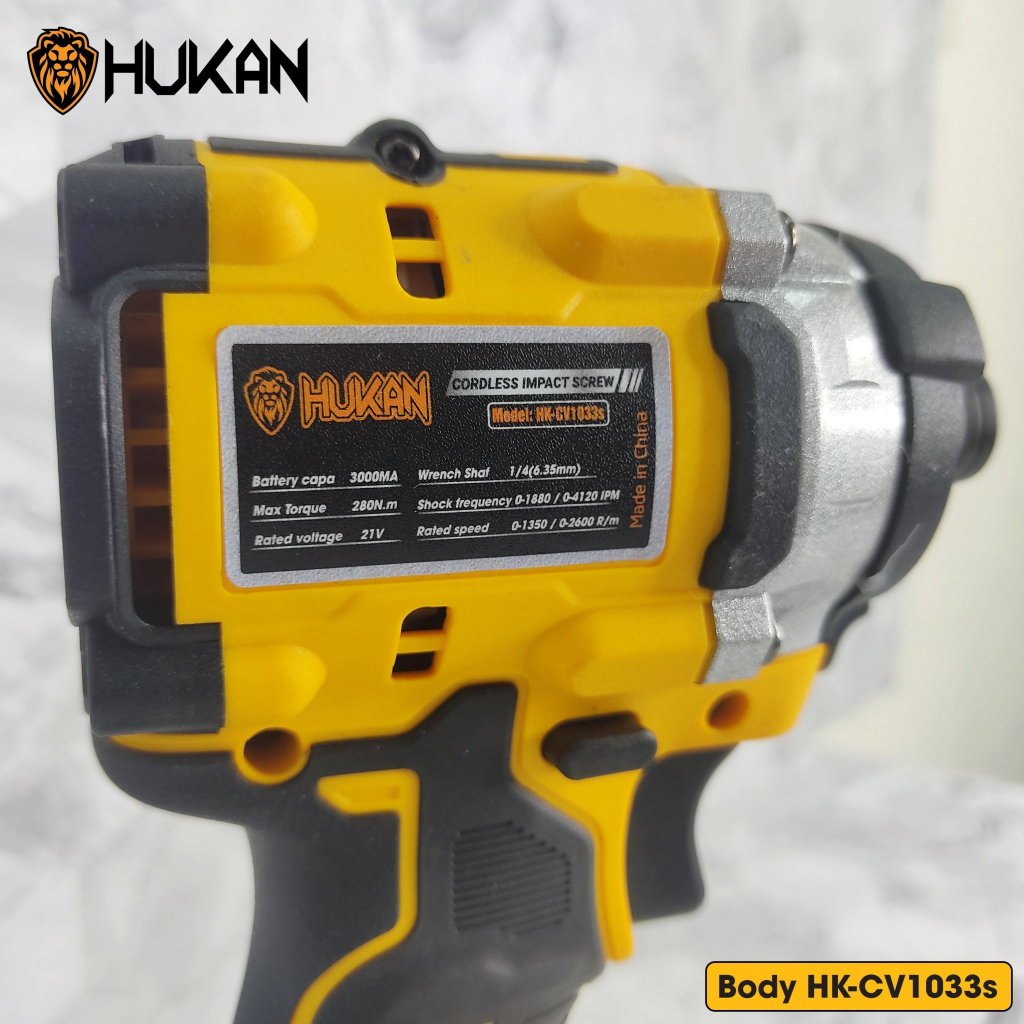 Thân Máy Chuyên Vít HUKAN HK-CS1033S Lực Siết 280N.m Động Cơ Không Thổi Than Tặng Hộp Nhựa