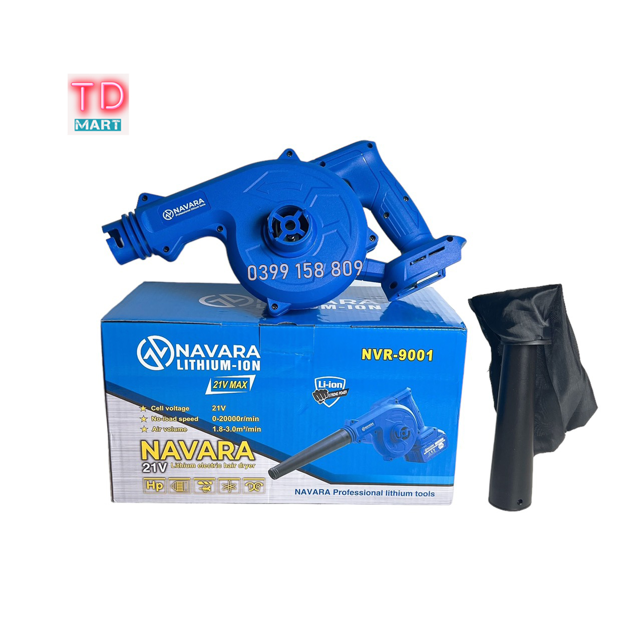 Máy Thổi Bụi Dùng Pin 21V Navara Chân Pin Makita Phổ Thông