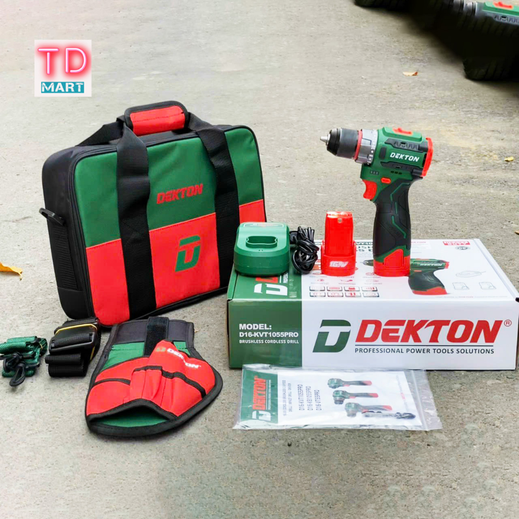 Máy Khoan Pin 16,8V Dekton D16-KB1055PRO 3 Chức Năng - Motor Brushless - Đầu Cặp 10mm Autolock