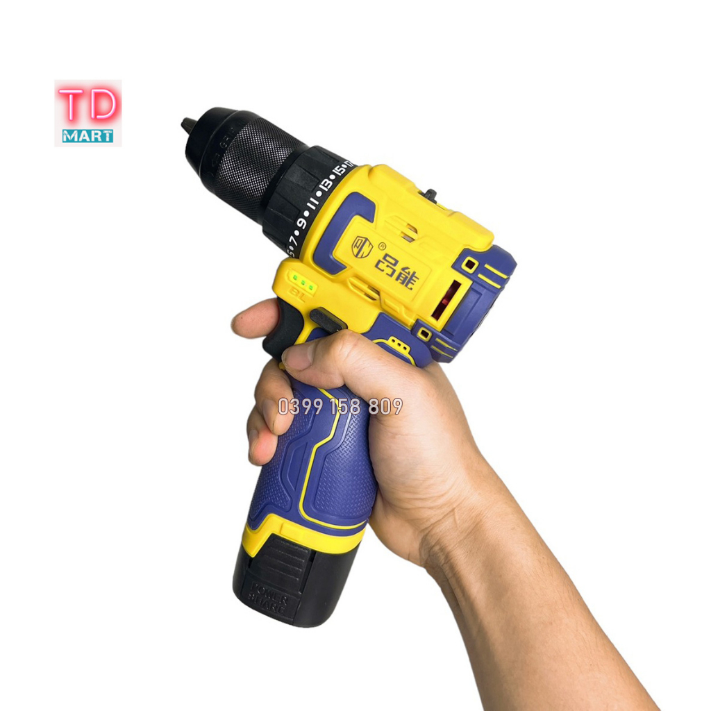 (HÀNG NỘI ĐIA) Máy Khoan Pin 16,8V PINNENG Không Chổi Than Đầu Kẹp Autolook 10mm