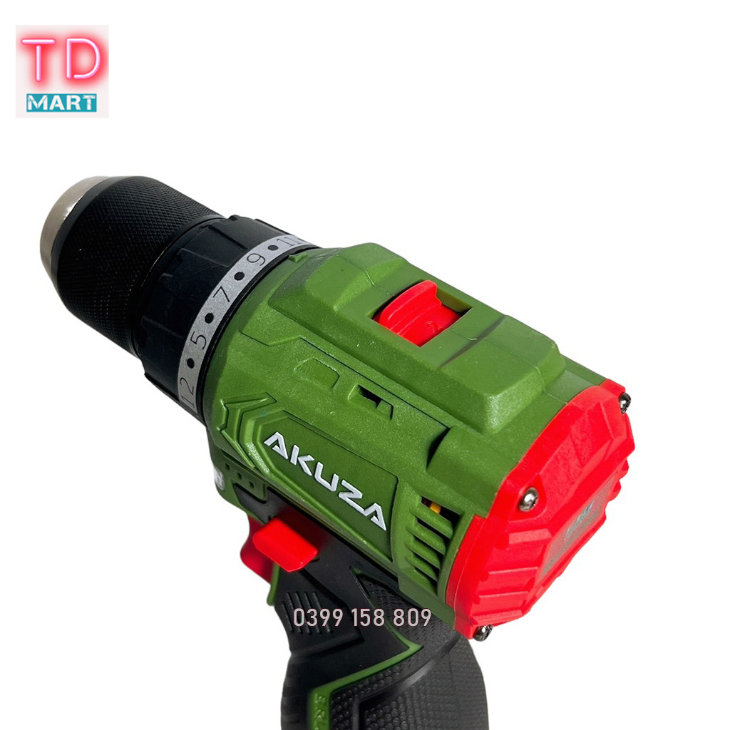 Máy Khoan Dùng Pin 16,8V AKUZA K3 Không Chổi Than Đầu Kẹp Autolook 10mm Pin 4 Cell