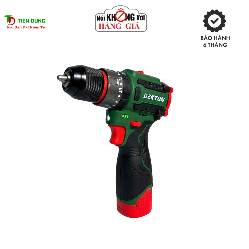 Máy Khoan Đầu Cặp 10MM Dekton D16 - KVT1055PRO / Motor Brushless / Lực Siết 55Nm