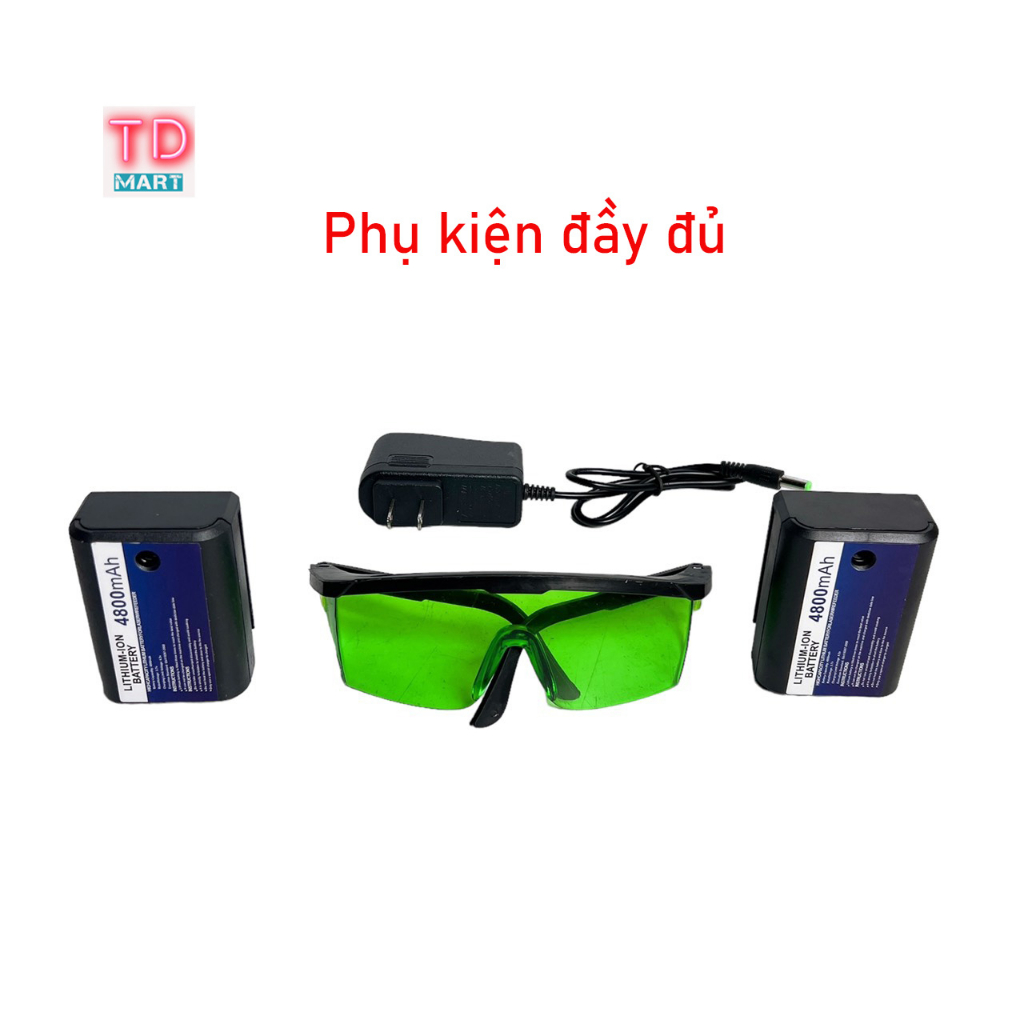 Máy cân bằng laser 5 tia xanh XPOWER bóng LED ( phím CẢM ỨNG )