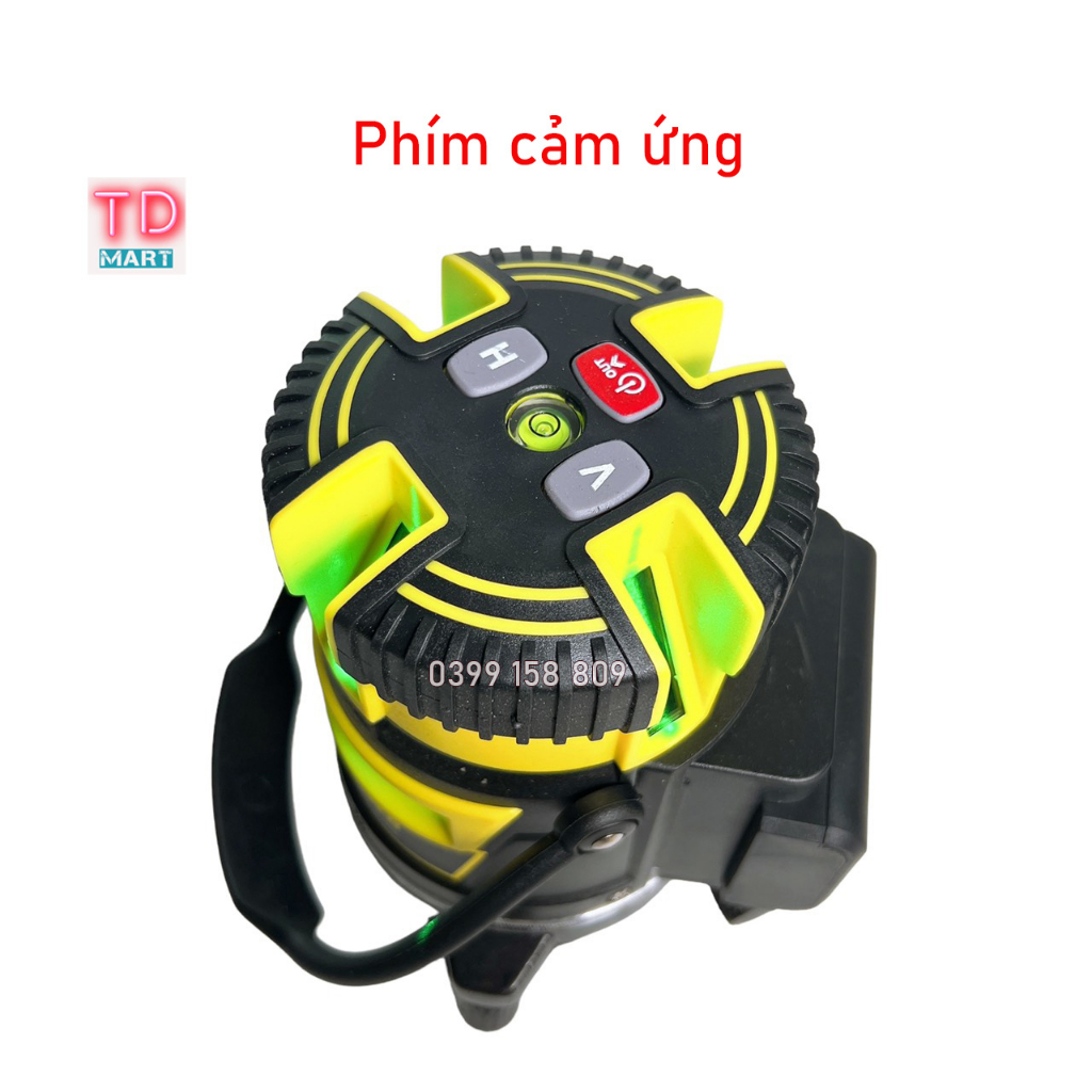 Máy cân bằng laser 5 tia xanh XPOWER bóng LED ( phím CẢM ỨNG )