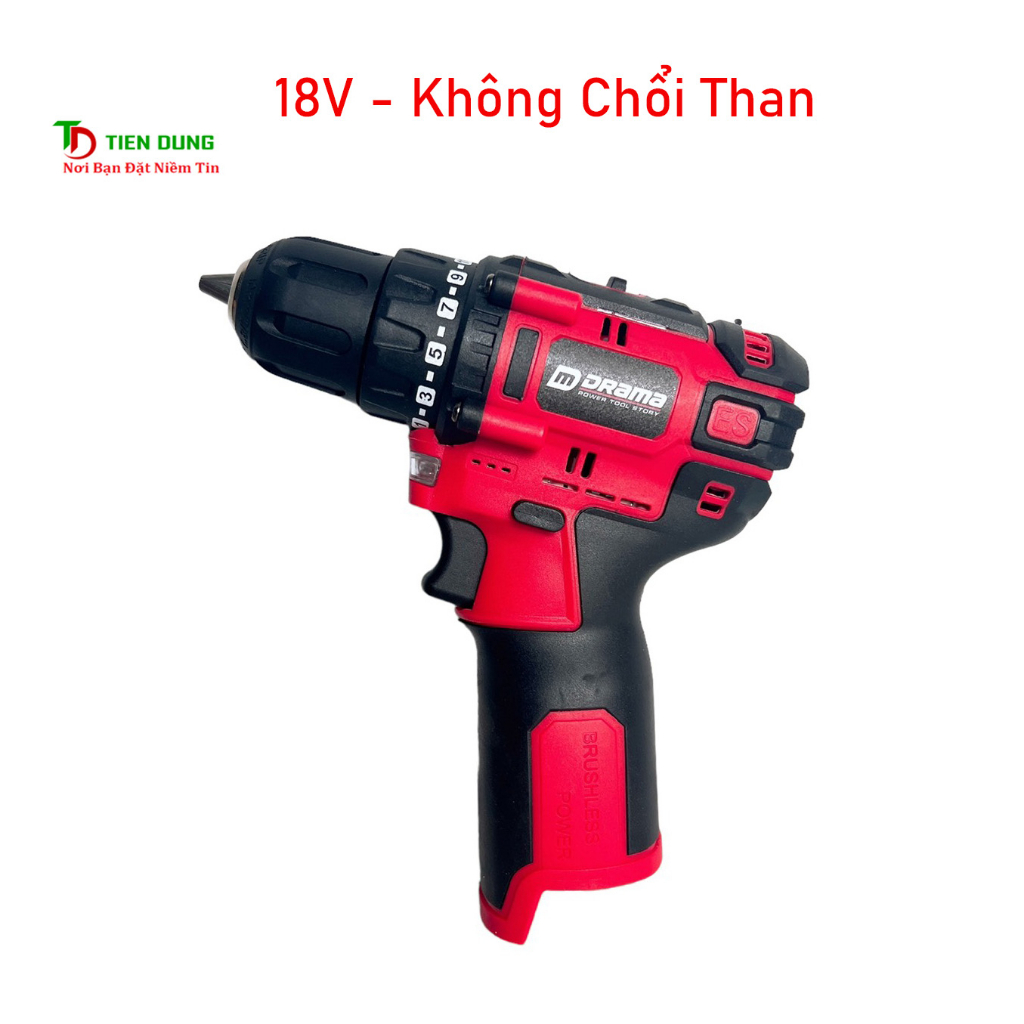 Thân Máy khoan dùng pin 4 cell Drama 18v Không Chổi Than