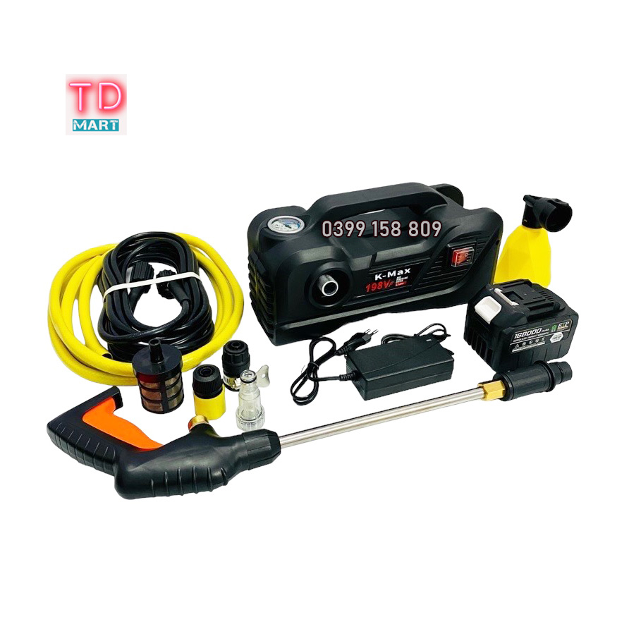 Máy Xịt rửa pin KMAX dùng chân pin Makita Phổng Thông, Pin 15 Cell