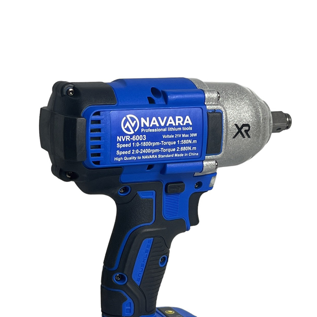 Thân máy siết bulong pin NAVARA 6003 Lực siết 880Nm, Không chổi than, Chân Pin Phổ Thông