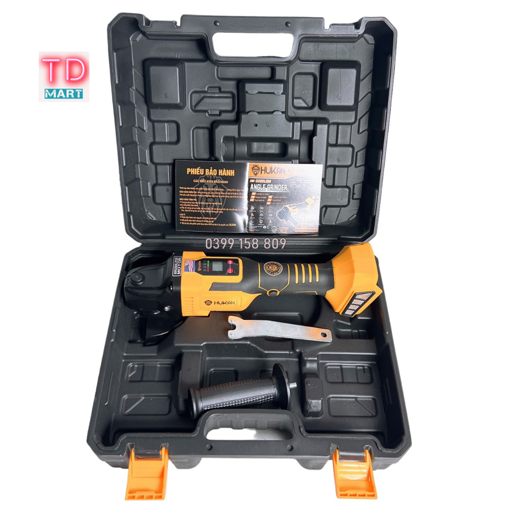 Thân máy mài pin HUKAN HK AG8300BL không chổi than, chỉnh lực điện tử, chân pin phổ thông