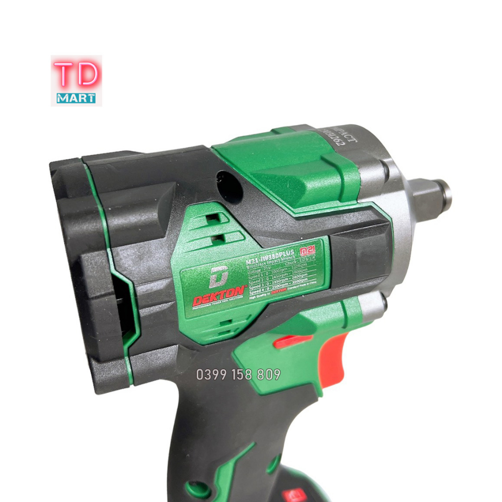 Máy Siết Bulong Dekton 380Nm 2in1 / M21-IW380PLUS / Motor Brushless / Dòng Compact / Chân Pin Makita Phổ Thông