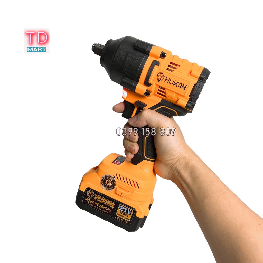 Máy Siết Bulong HUKAN HK-IWH850NM Lực Siết 850Nm Không Chổi Than Chân Pin Phổ Thông