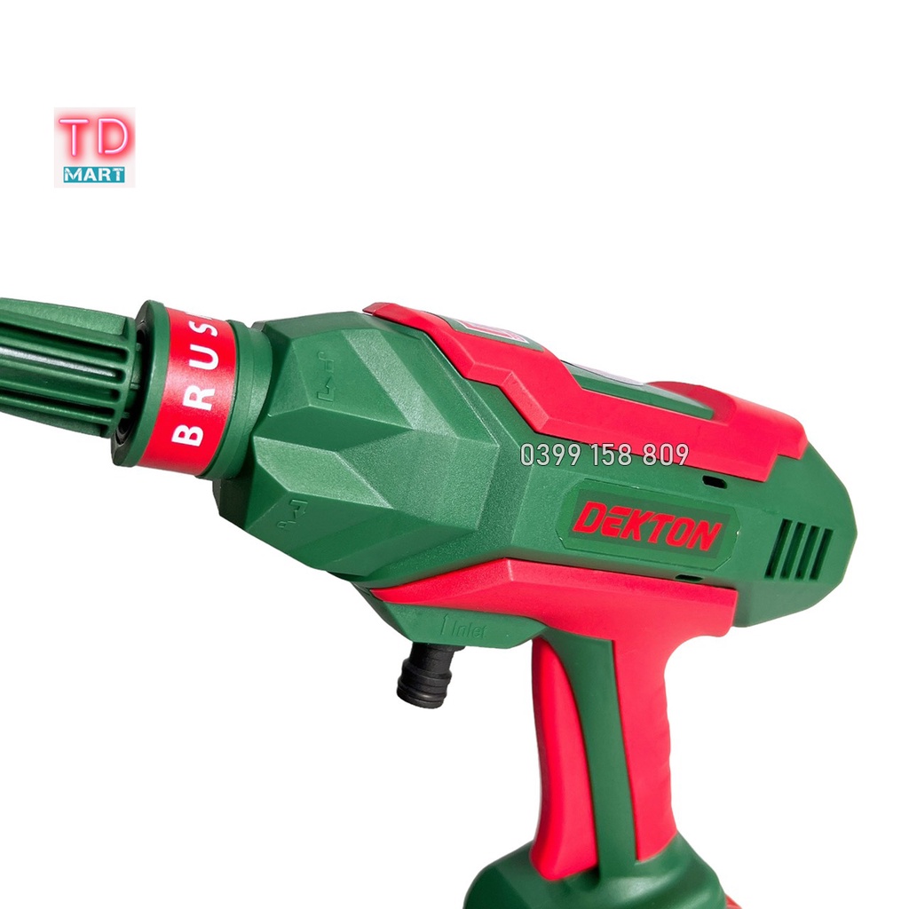 Máy Xịt Rửa Pin Dekton Motor Brushless / M21-SRX1401BL / Áp Lực 35BAR / Chân PIN Makita