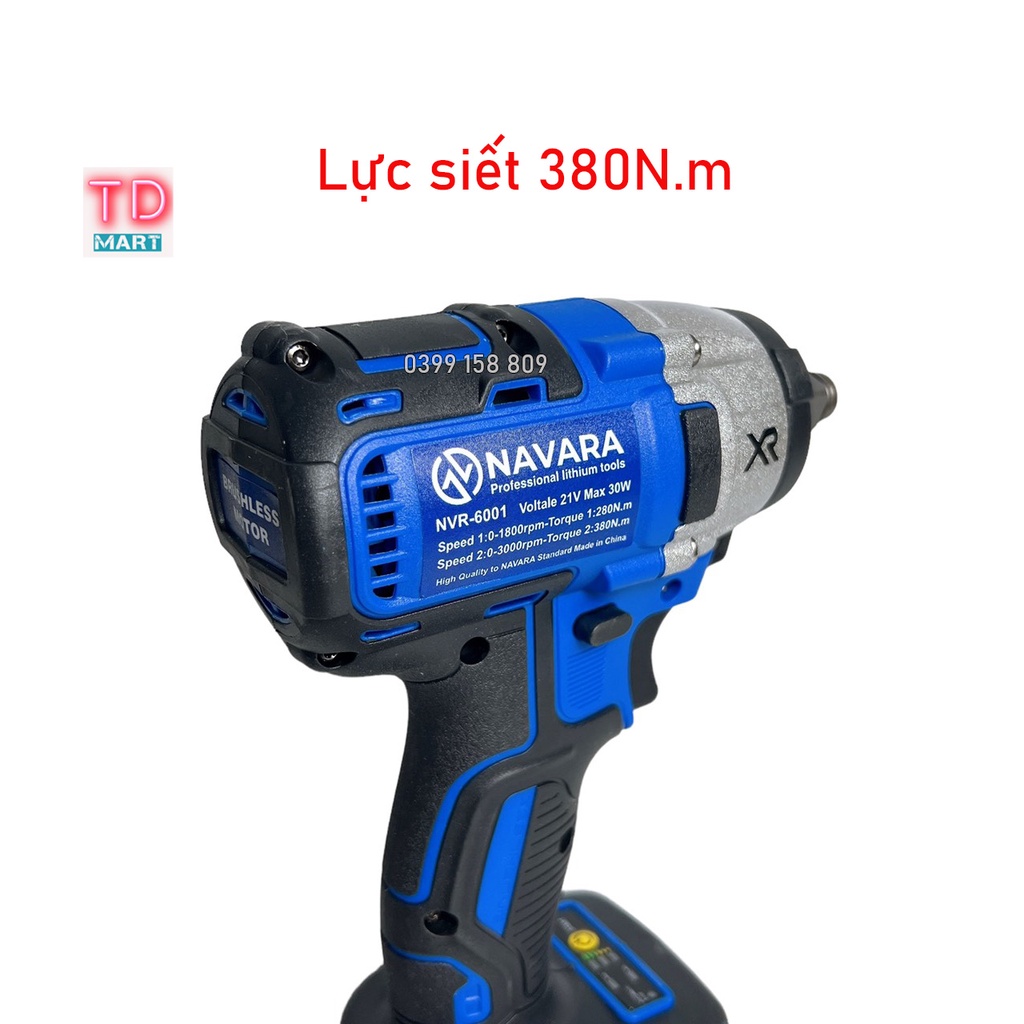 Thân máy chuyên vít Navara 6001B không chổi than chân pin phổ thông