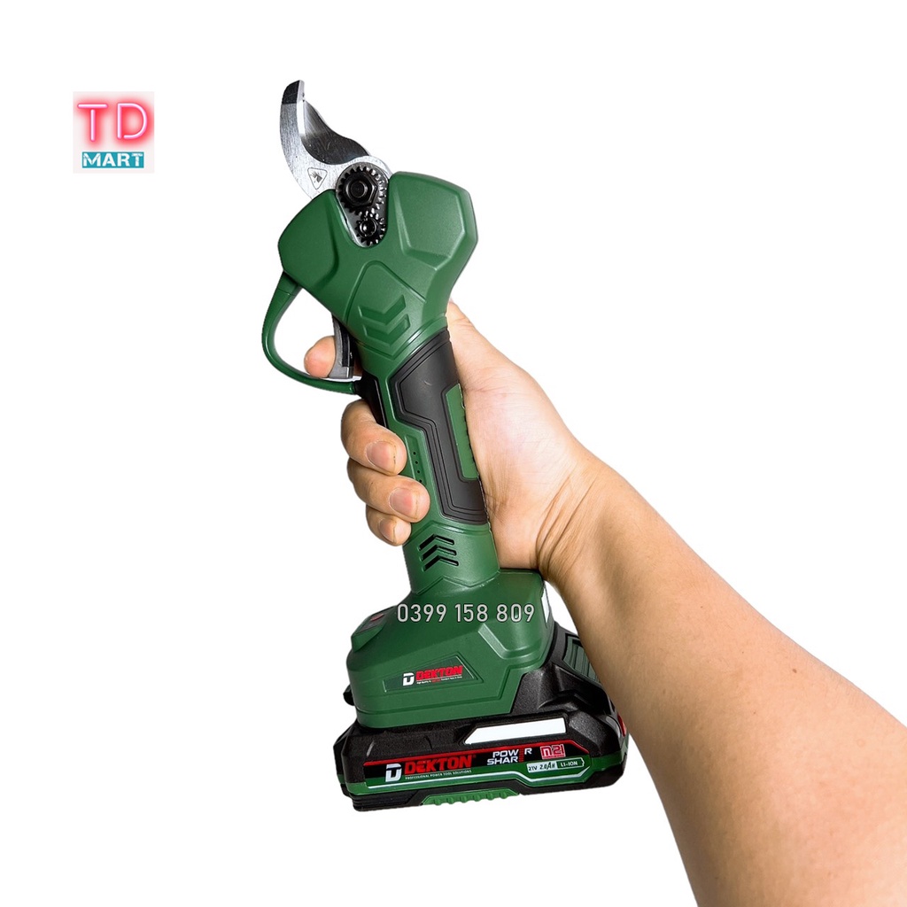 Kéo Cắt Cành Dùng Pin Dekton M21-MCC32 / Có Khóa An Toàn / Motor Brushless / Chân Pin Phổ Thông