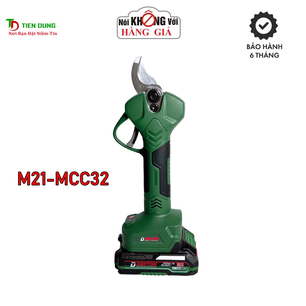 Kéo Cắt Cành Dùng Pin Dekton M21-MCC32 / Có Khóa An Toàn / Motor Brushless / Chân Pin Phổ Thông