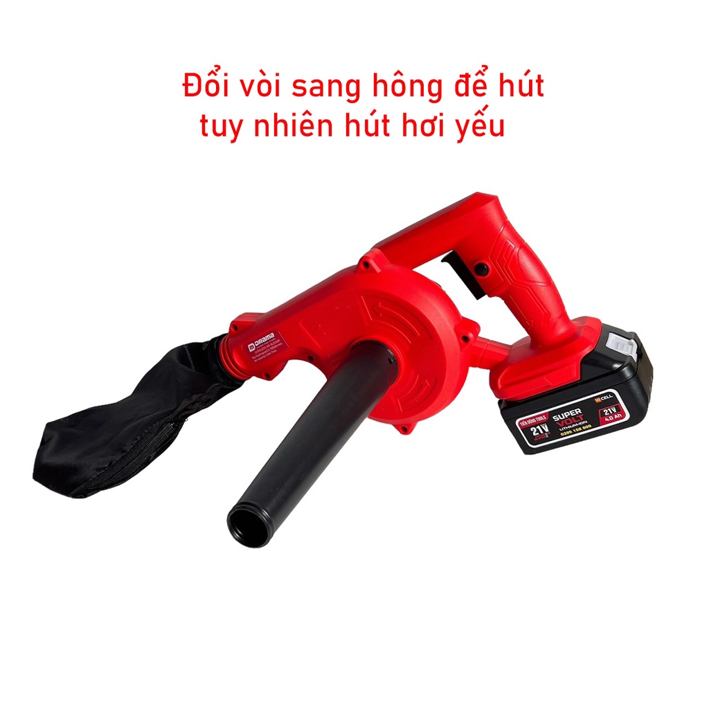 Máy Thổi Bụi Dùng Pin DRAMA Chân Pin Makita Phổ Thông