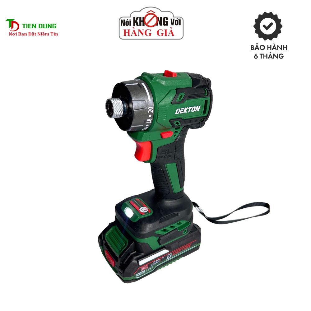 Máy Vặn Vít Trượt Dùng Pin Dekton M21-VT55NCP - Motor Brushless - Lực Siết 55Nm - Chân Pin Phổ Thông