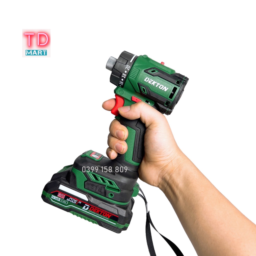 Máy Vặn Vít Trượt Dùng Pin Dekton M21-VT55NCP - Motor Brushless - Lực Siết 55Nm - Chân Pin Phổ Thông