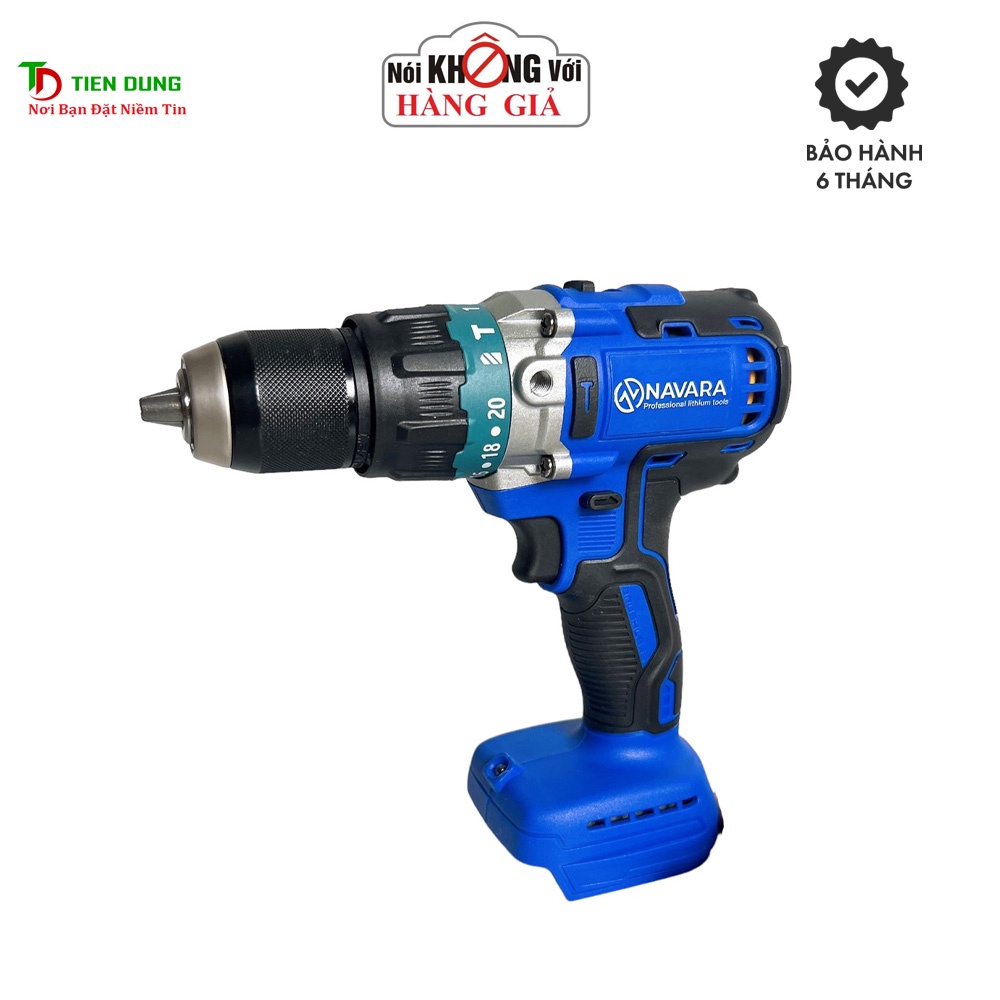 Thân máy khoan pin Navara 7003 không chổi than chân pin phổ thông đầu 13mm