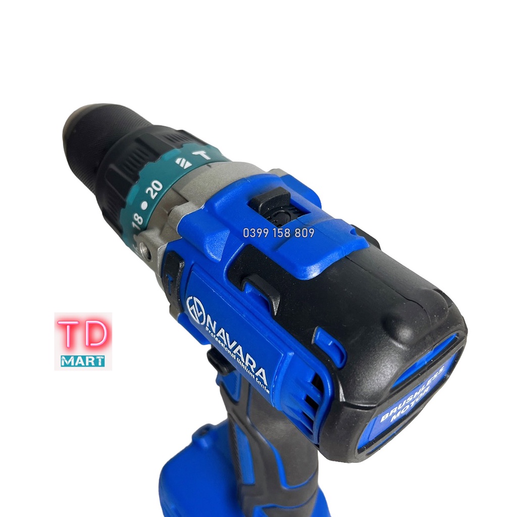 Thân máy khoan pin Navara 7003 không chổi than chân pin phổ thông đầu 13mm