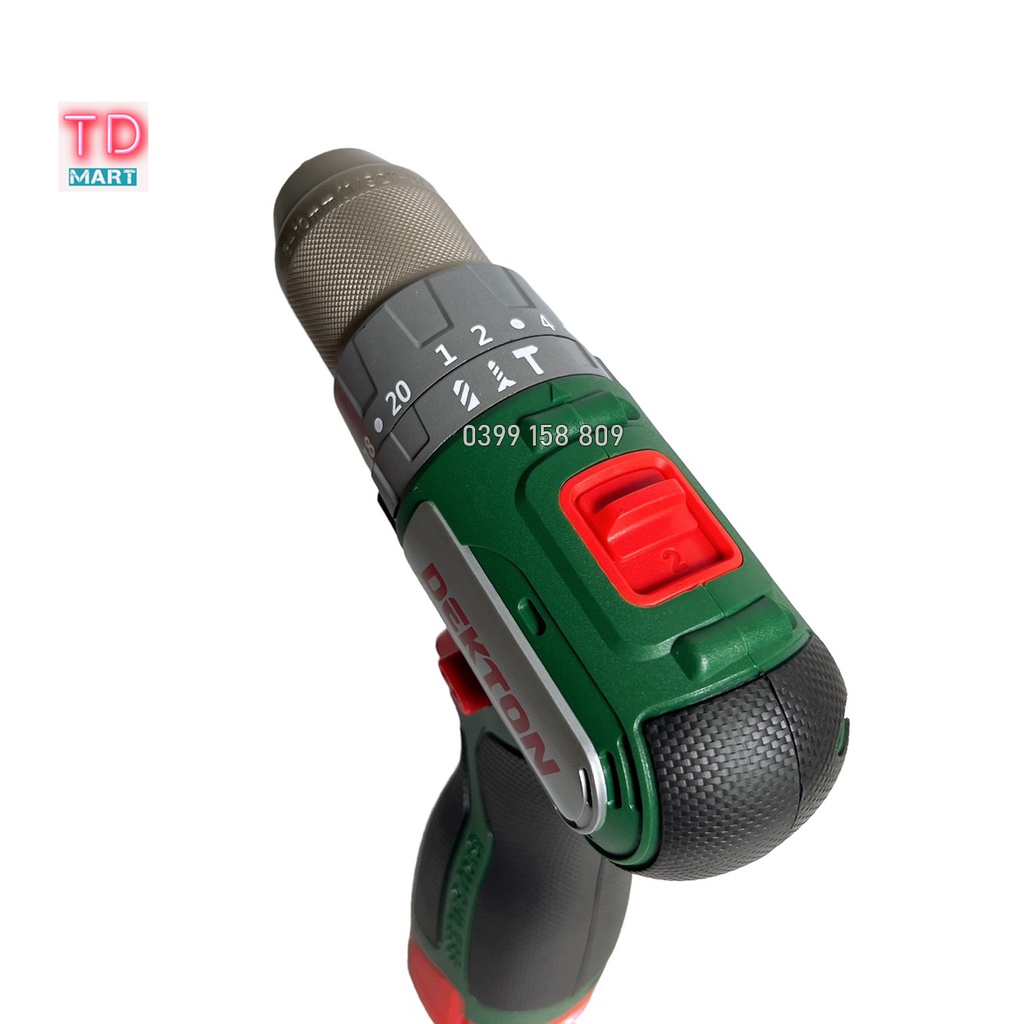 Máy Khoan 3 Chức Năng Dekton D16 - ID1045BL Đầu Cặp 10MM - Motor Brushless - Lực Siết 45N.m