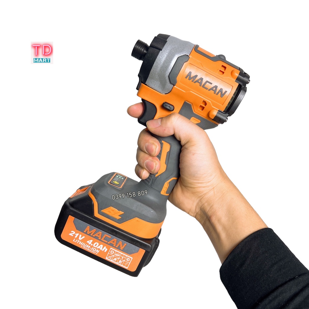 Máy chuyên vít không chổi than 21v MACAN 6068B chân pin phổ thông.