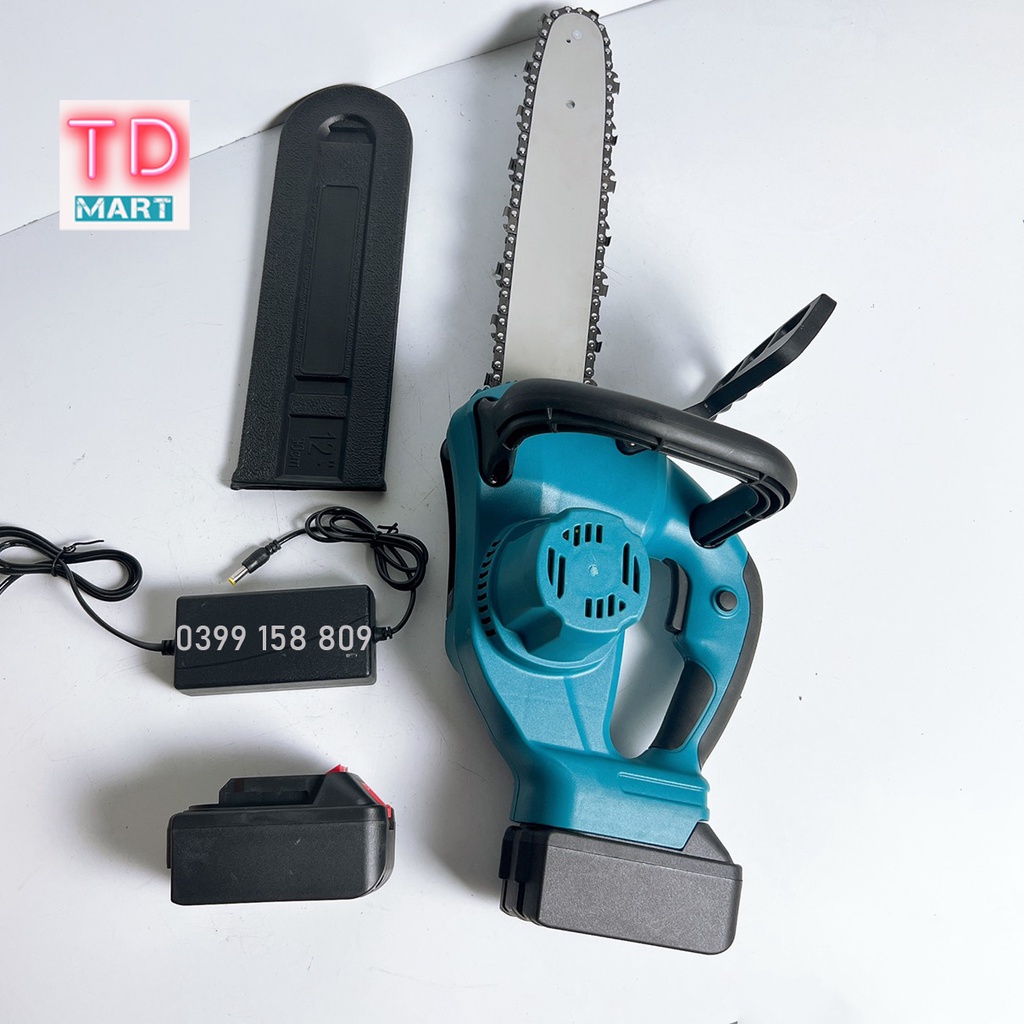 Máy cưa xích chạy pin không chổi than lam xích 12inch (chung chân pin Makita 18V)