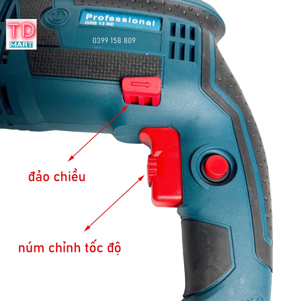 Vali Máy Khoan GSB 13RE 1200W lõi đồng, có búa khoan tường, tặng bộ phụ kiện 29 chi tiết