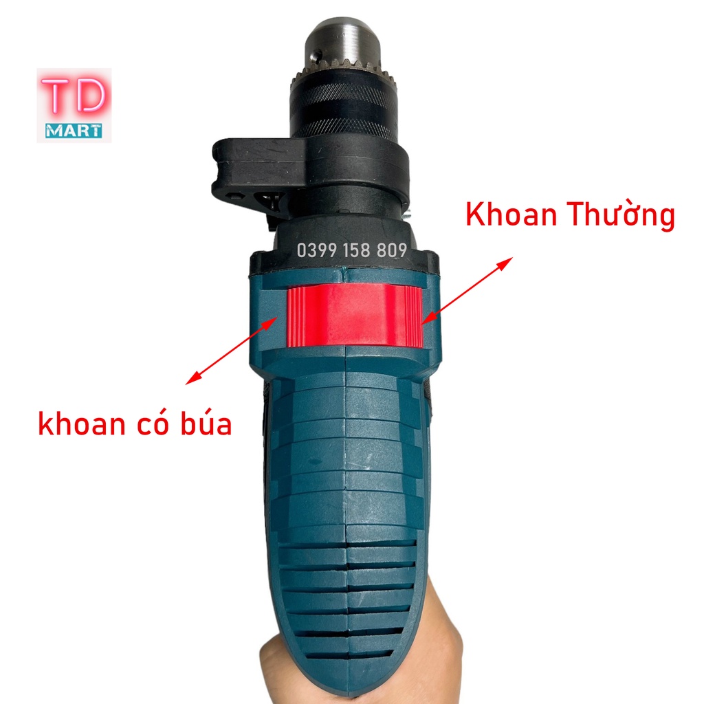 Vali Máy Khoan GSB 13RE 1200W lõi đồng, có búa khoan tường, tặng bộ phụ kiện 29 chi tiết