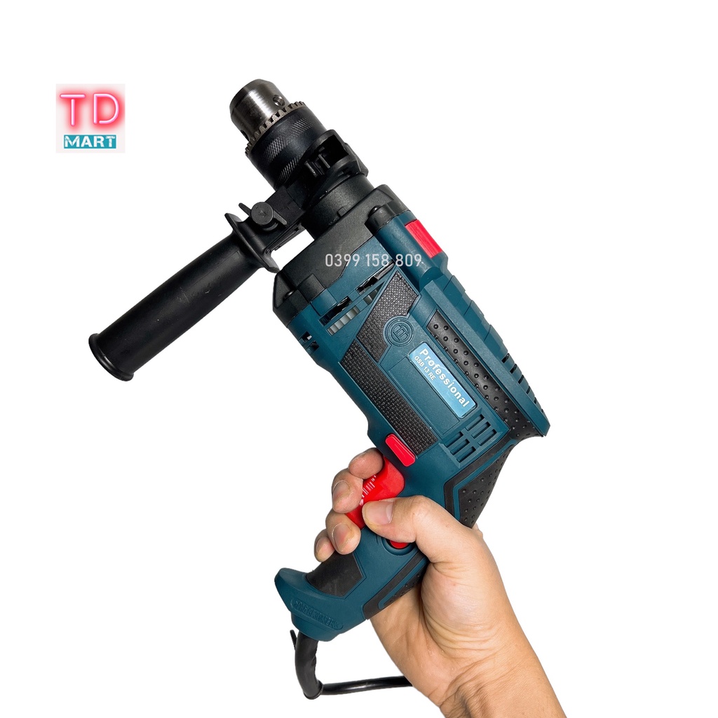 Vali Máy Khoan GSB 13RE 1200W lõi đồng, có búa khoan tường, tặng bộ phụ kiện 29 chi tiết