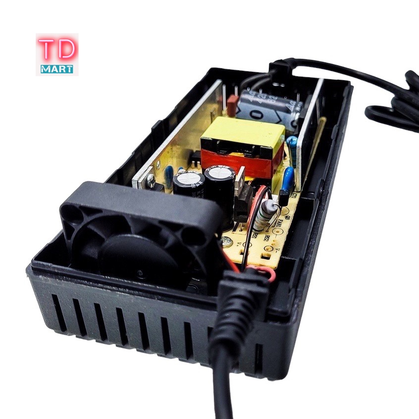 Sạc Nhanh Adapter 3A Cho Pin Máy Khoan, Máy Bulong Pin Trung Quốc Có quạt tản nhiệt