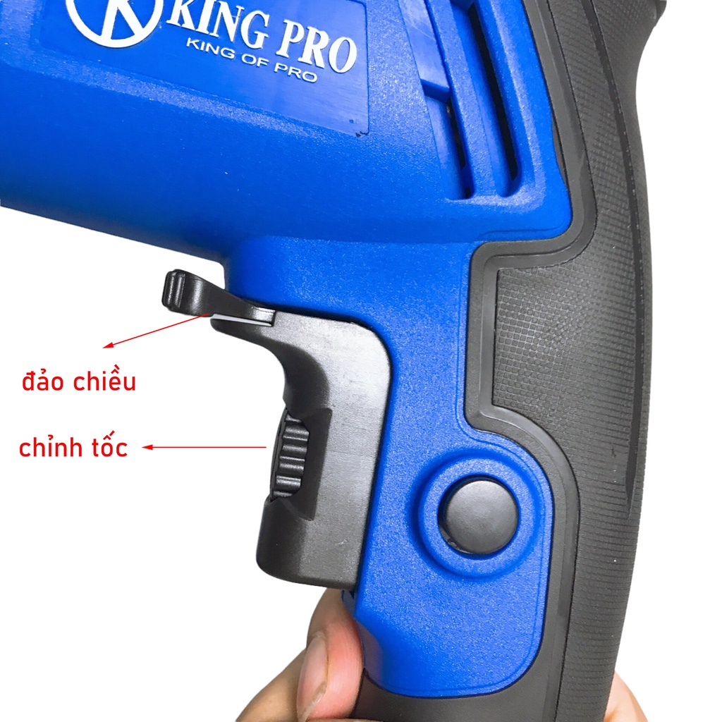 Máy khoan, bắt vít điện cầm tay KINGPRO KP - 7020 đầu 10mm, Lõi đồng