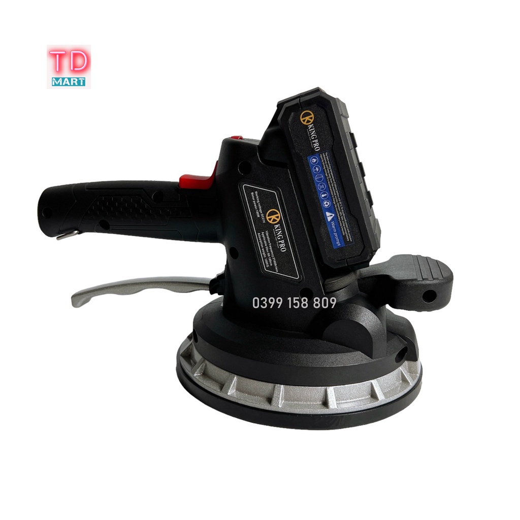 Máy rung hít gạch lát nền pin 21V Kingpro có chỉnh 6 tốc độ