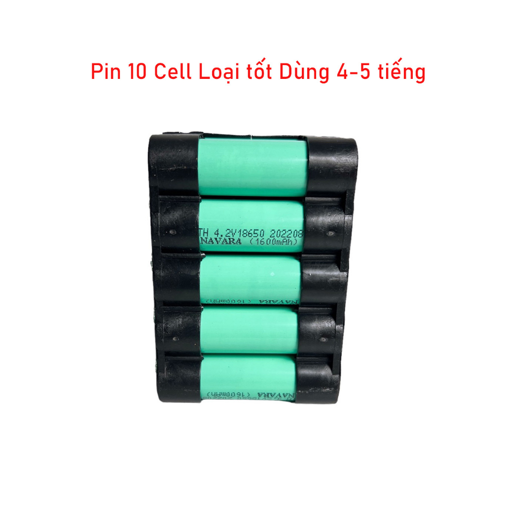 Quạt chạy pin 8 inch, sài chung pin Makita 18v chân pin phổ thông
