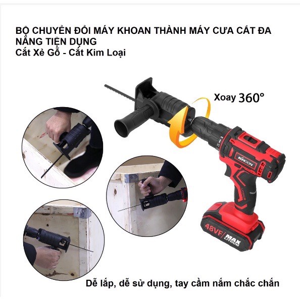 Bộ Chuyển Đổi Máy Khoan Thành Máy Cưa Lọng Cầm Tay
