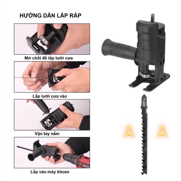 Bộ Chuyển Đổi Máy Khoan Thành Máy Cưa Lọng Cầm Tay