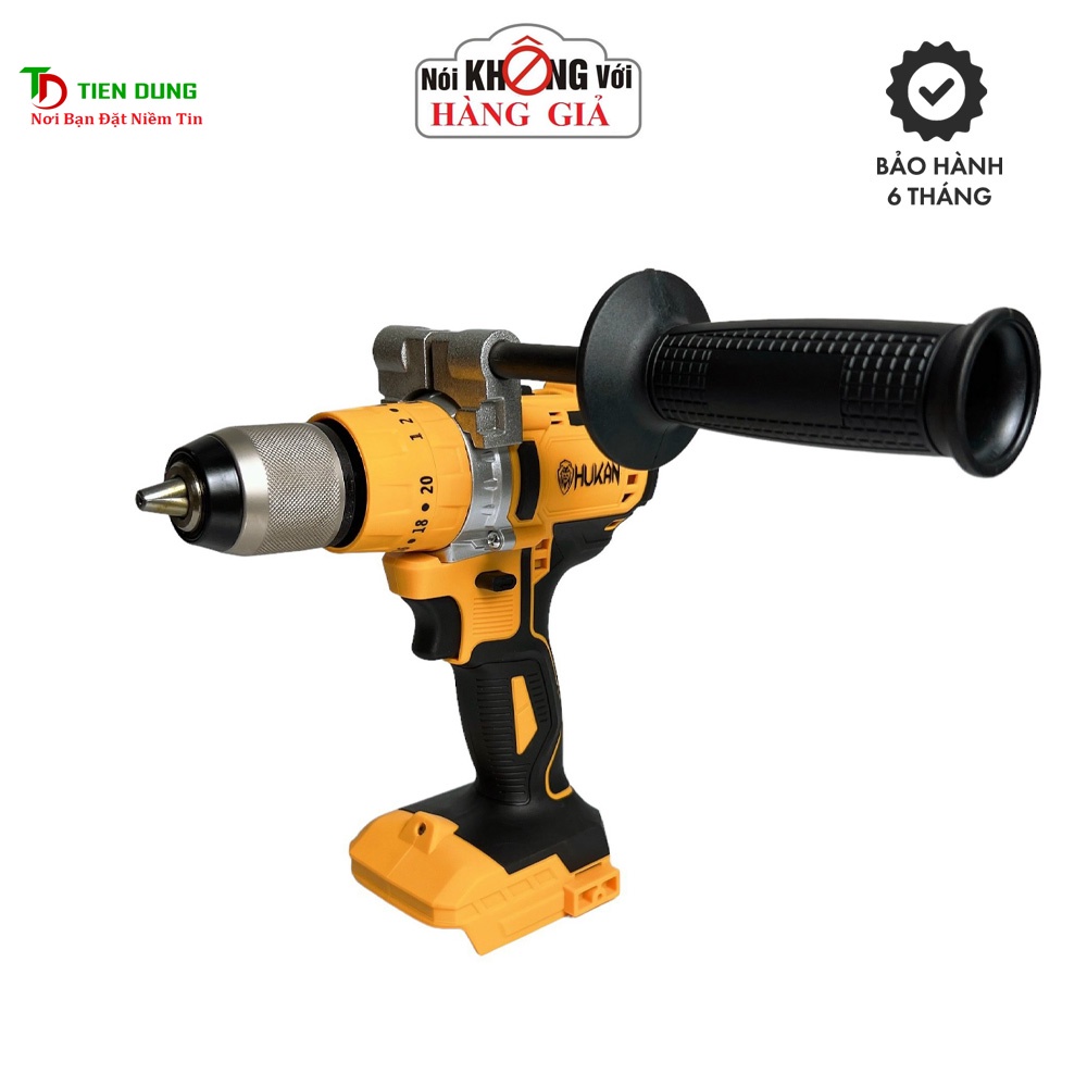 Thân máy Khoan pin HUKAN Z1200 Lực Quay 90Nm, Không Chổi Than, Đầu Kẹp 13mm