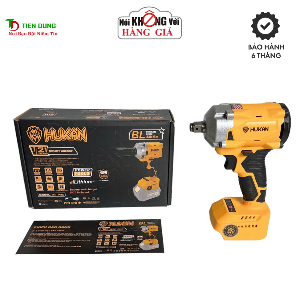 Thân Máy siết bulong pin 21V HUKAN X4 Pro lực siết 330NM