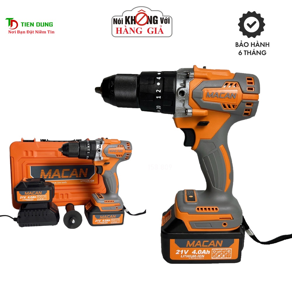 Máy Khoan pin 21V MACAN 6013C không chổi than 3 chức năng