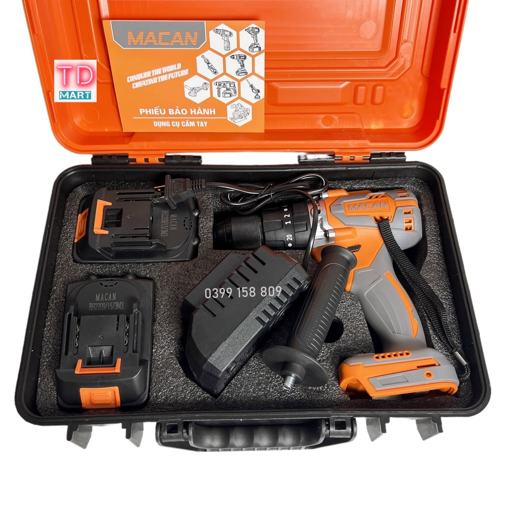Máy Khoan pin 21V MACAN 6013C không chổi than 3 chức năng