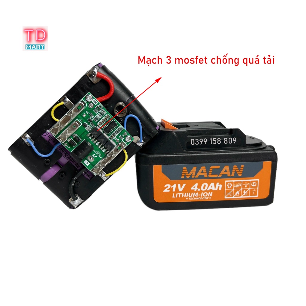Máy Khoan pin 21V MACAN 6013C không chổi than 3 chức năng