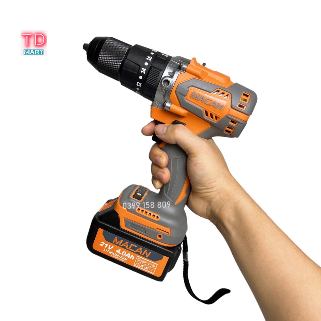 Máy Khoan pin 21V MACAN 6013C không chổi than 3 chức năng