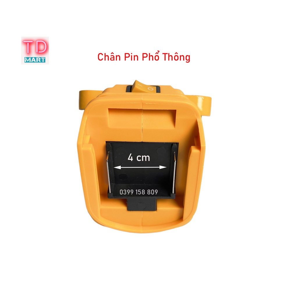 Thân bóng đèn pha 16 bóng led dùng pin HUKAN sử dụng chân pin phổ thông