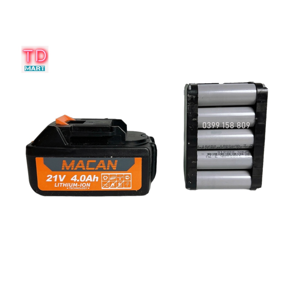 Máy Siết Bulong Dùng Pin 21V MACAN Lực Siết 360Nm Không chổi than